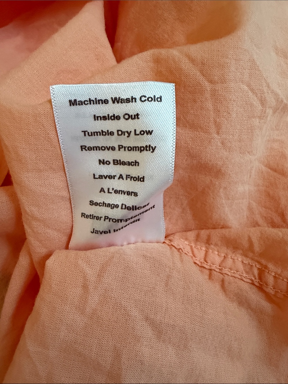 Grayson The Hero Button-Up Tissue-Cotton Button Down Shirt in Cantaloupe - Picture 9 of 9